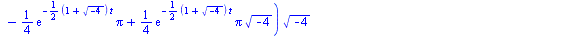 theta(t) = `+`(`-`(`*`(`/`(1, 8), `*`(`+`(`*`(`/`(1, 4), `*`(exp(`+`(`-`(`*`(`/`(1, 2), `*`(`+`(1, `-`(`*`(`^`(-4, `/`(1, 2))))), `*`(t)))))), `*`(Pi, `*`(`^`(-4, `/`(1, 2)))))), `*`(4, `*`(exp(`+`(`-...