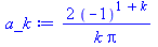 `+`(`/`(`*`(2, `*`(`^`(-1, `+`(1, k)))), `*`(k, `*`(Pi))))