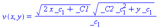 v(x, y) = `/`(`*`(`^`(`+`(`*`(2, `*`(x, `*`(_c[1]))), _C1), `/`(1, 2)), `*`(`^`(`+`(`*`(_C2, `*`(`^`(_c[1], 2))), `*`(y, `*`(_c[1]))), `/`(1, 2)))), `*`(_c[1]))