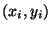 $\left(
x_{i},y_{i}\right) $