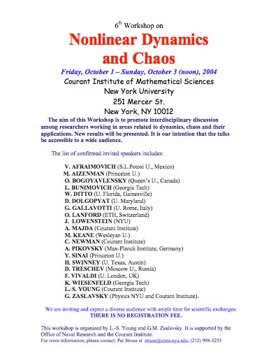 Dynamics Days Poster